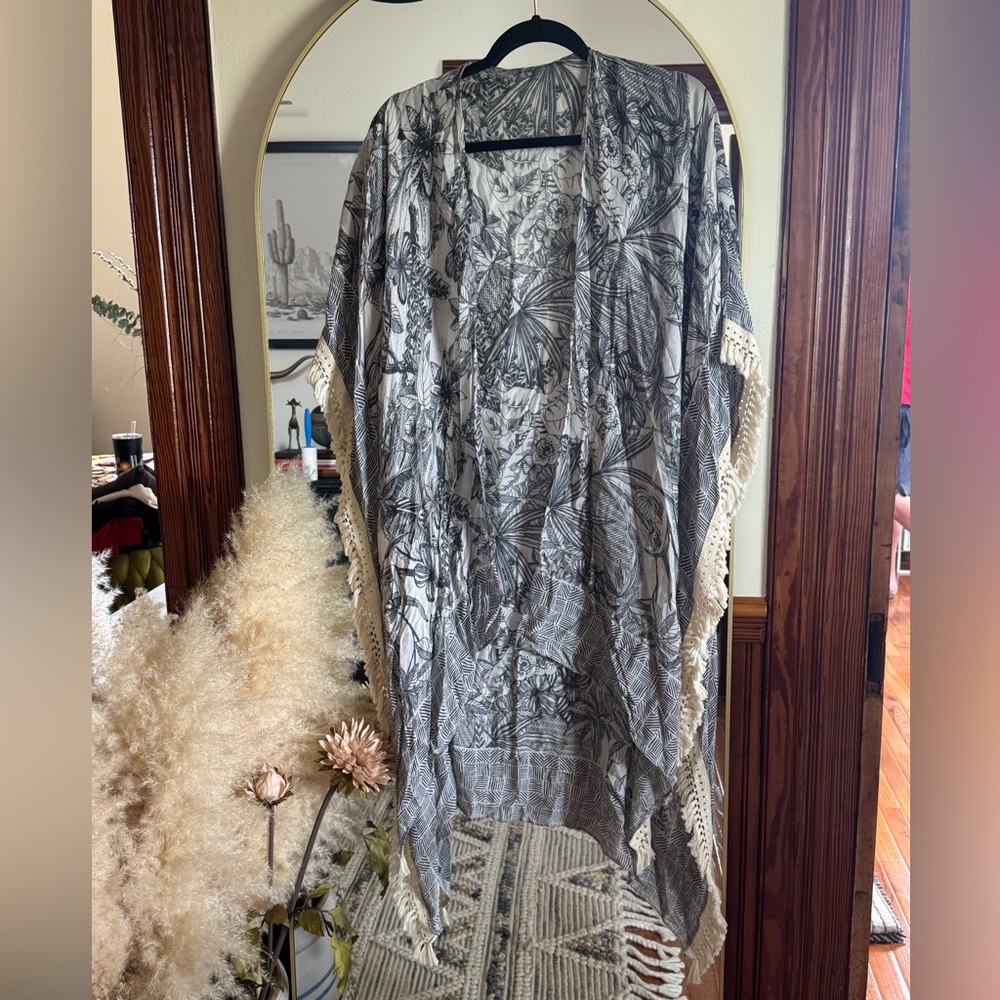 Tropical Fringe Kimono